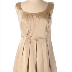 Banana Republic gold silk cocktail dress